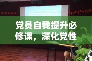 党员自我提升必修课，深化党性修养，提升自我能力