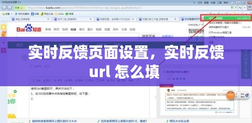 实时反馈页面设置，实时反馈url 怎么填 