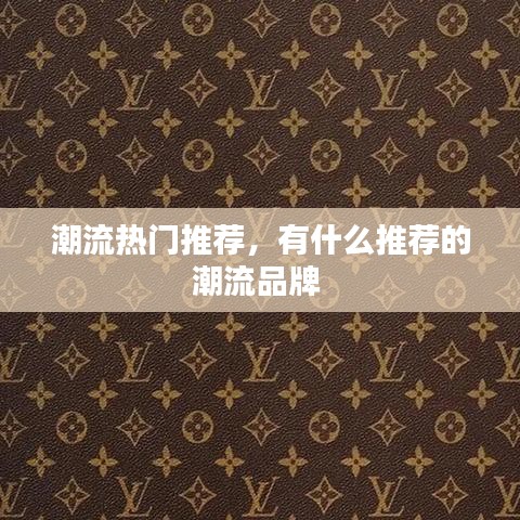 潮流热门推荐，有什么推荐的潮流品牌 