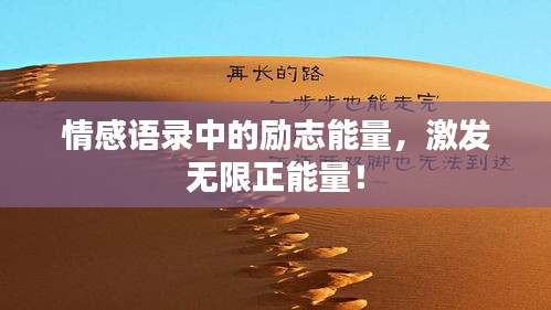 情感语录中的励志能量，激发无限正能量！