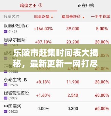乐陵市赶集时间表大揭秘，最新更新一网打尽！