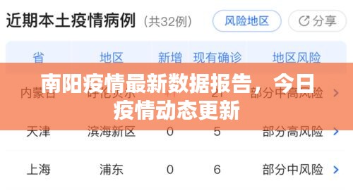 南阳疫情最新数据报告，今日疫情动态更新