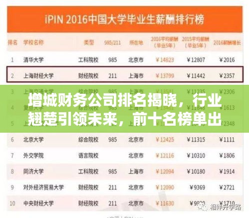 增城财务公司排名揭晓，行业翘楚引领未来，前十名榜单出炉！