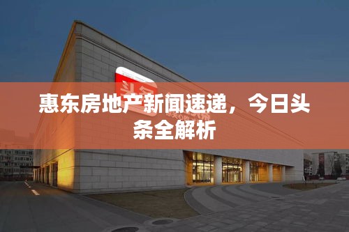 惠东房地产新闻速递，今日头条全解析