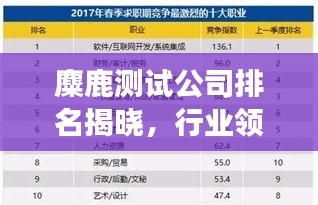 麋鹿测试公司排名揭晓，行业领军者榜单重磅出炉！
