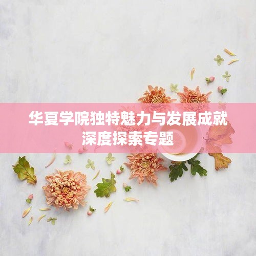 华夏学院独特魅力与发展成就深度探索专题