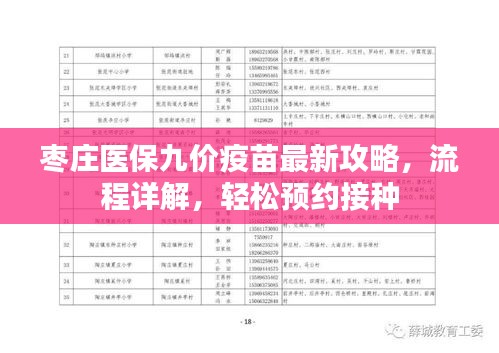 枣庄医保九价疫苗最新攻略，流程详解，轻松预约接种