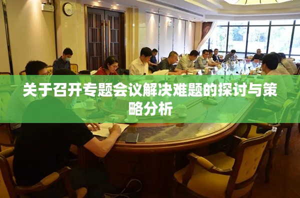 关于召开专题会议解决难题的探讨与策略分析