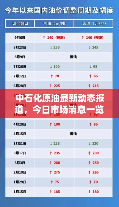 中石化原油最新动态报道，今日市场消息一览